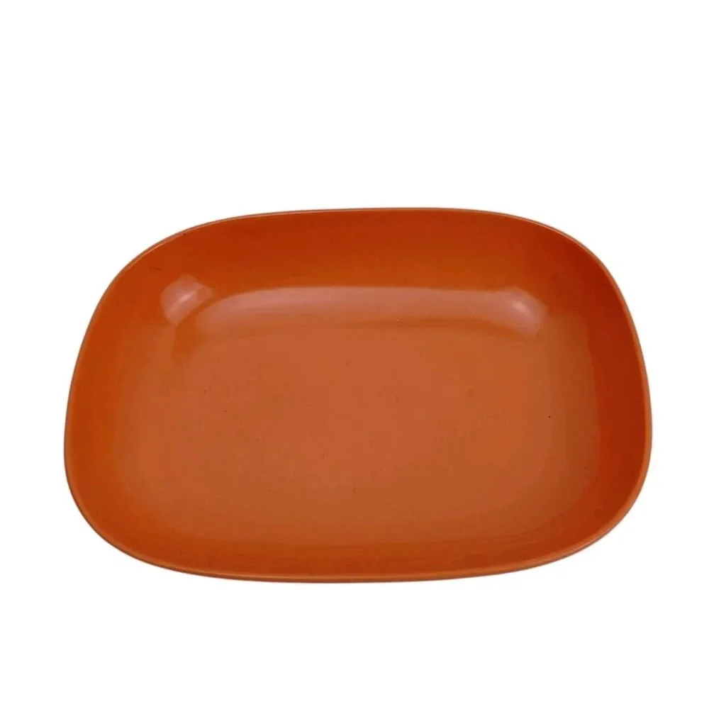 Dallas Ware Plate Rounded Rectangle Tray Melmac MCM Coral